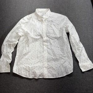 Goodfellow & Co Men's Long Sleeve Button Shirt Slim XL White Jade